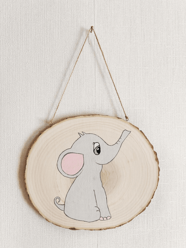 Peinture sur bois décorative d&#039;éléphant personnalisable